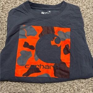 Carhartt Black and Orange Relaxed Fit Tee
